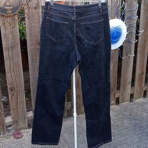 Woman's charcoal black jeans size 10, some stretch. Cold water Creek.